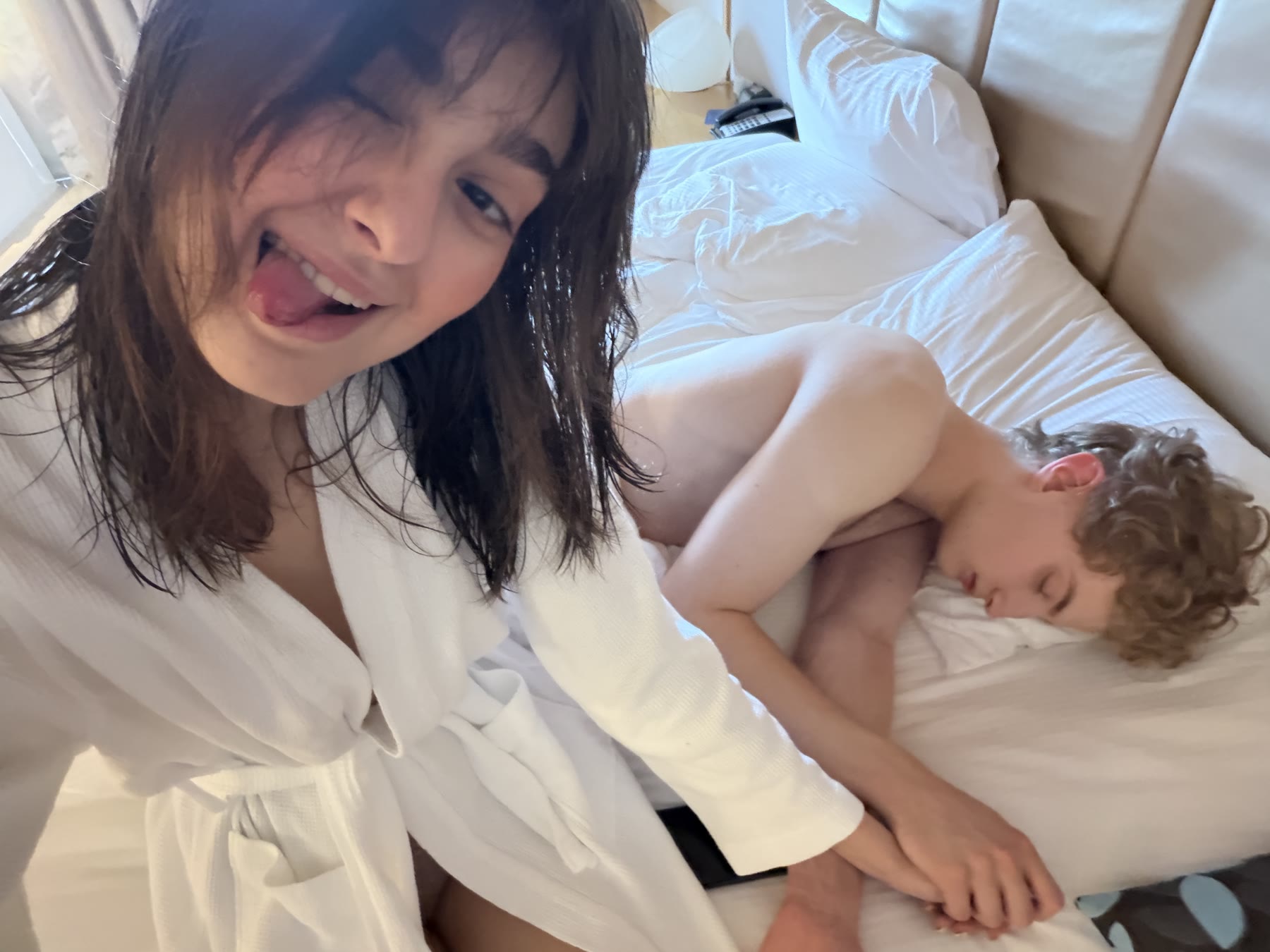 A playful morning together at the hotel